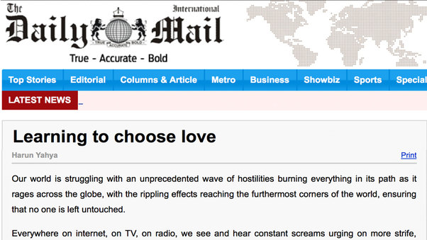 Learning to choose love || Daily Mail